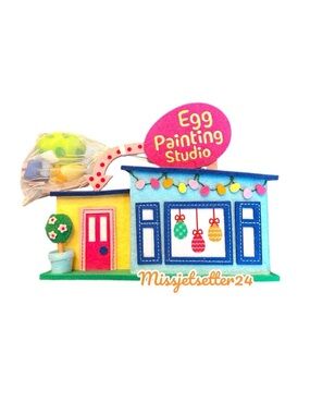 Target Spritz Egg Painting Studio Felt Easter Bunny Chick Decor Spring 2025 NWT